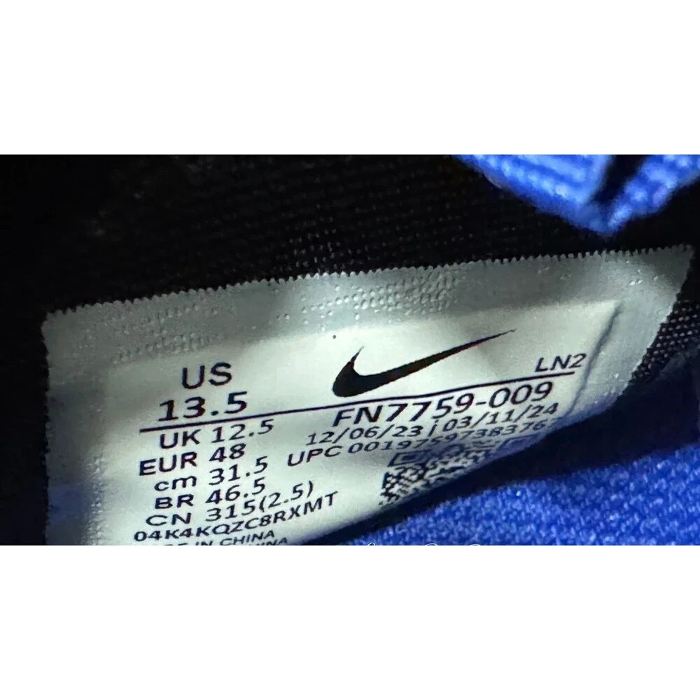 Mens 13.5 Nike Air Vapor Edge Pro 360 2 TB Football Cleats Black Blue FN7759-009
